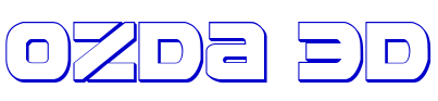 Ozda 3D font